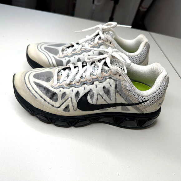 Nike Cream White Black Gray Tailwind 7 Max Air Womens Running Sneakers Size 9 - Picture 2 of 13